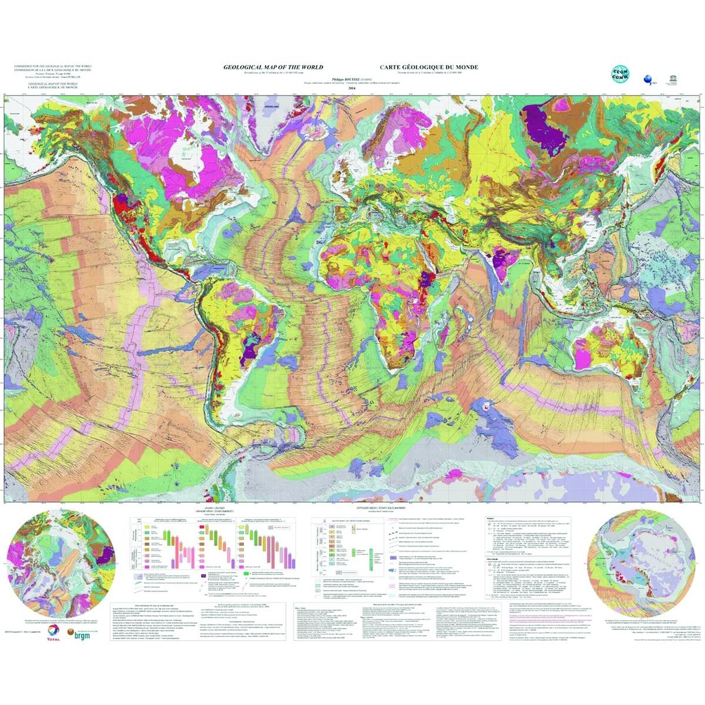 Carte géologique du monde
