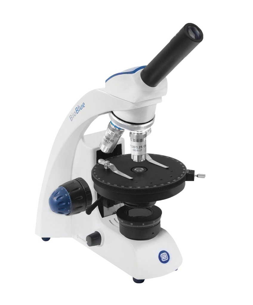 Microscope polarisant BioBlue Monoculaire x600 éclairage Halogène