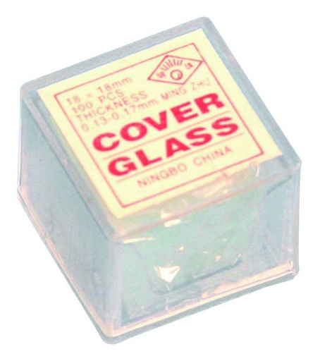 Lamelles couvre-objet 20x20 mm - Boîte de 100
