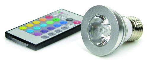 Ampoule LED couleur E27 avec télécommande