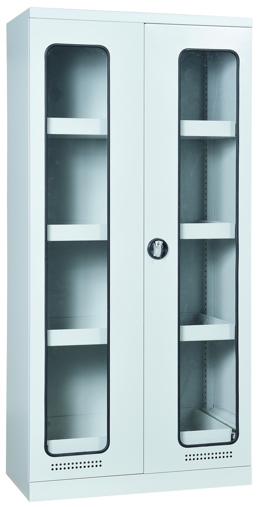 Option portes transparentes pour armoire de sûreté en acier Cyltec