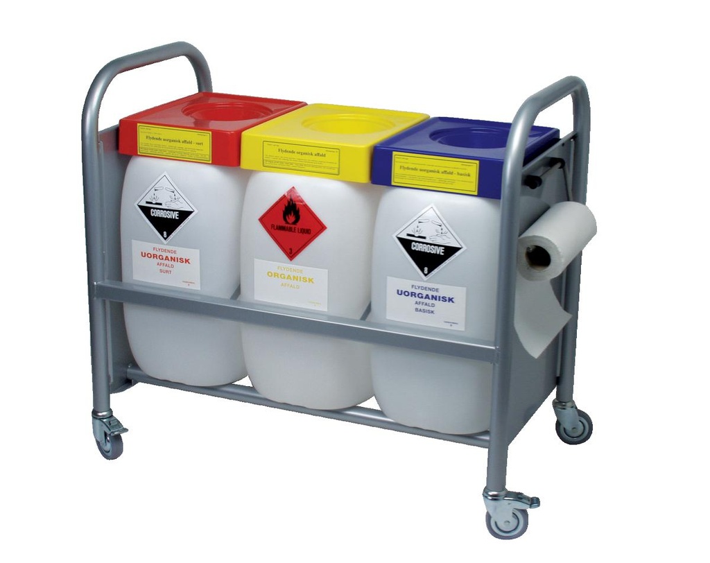 Chariot pour récupération des produits chimiques