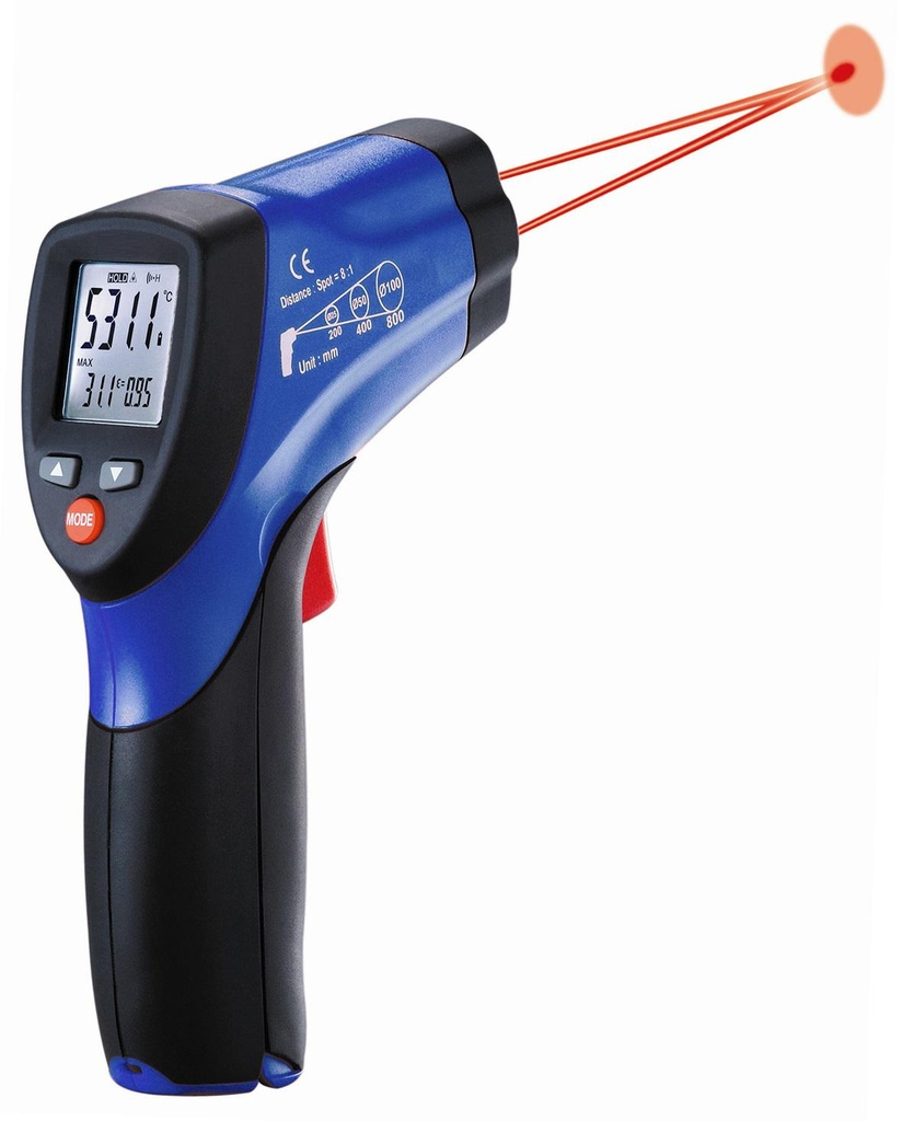 Thermomètre infrarouge double-visée laser