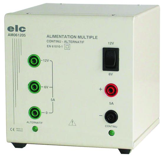 [#350015-S64537] Alimentation fixe 6-12V / 5 A / CC / AC  AM061205 ELC