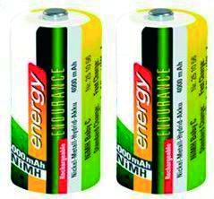 Accumulateurs - Batteries rechargeables -  1.2 V - LR14 (lot de 2)