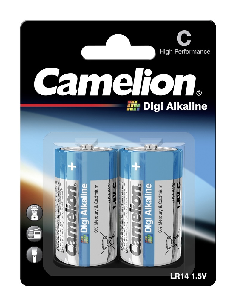 Piles alcalines 1.5 V - LR14 (lot de 2)