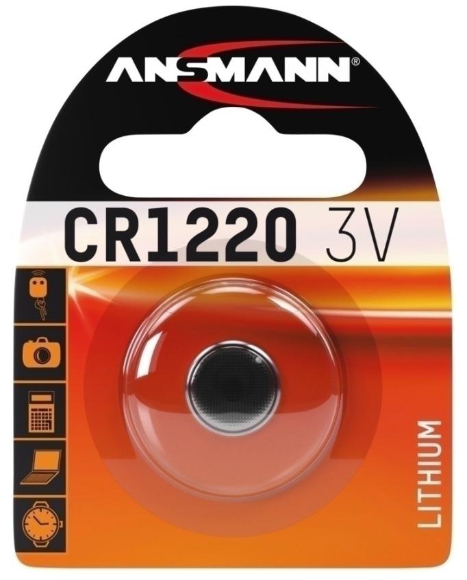 Pile bouton CR1220 Lithium - ANSMANN