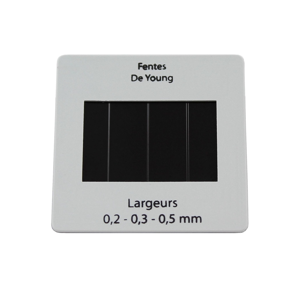 [#404028-S66930] Diapositive fentes de Young doubles à écartement variable