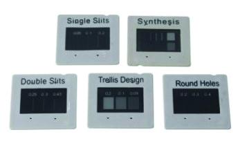 Diapositives pour étude des objets de diffraction (lot de 5)