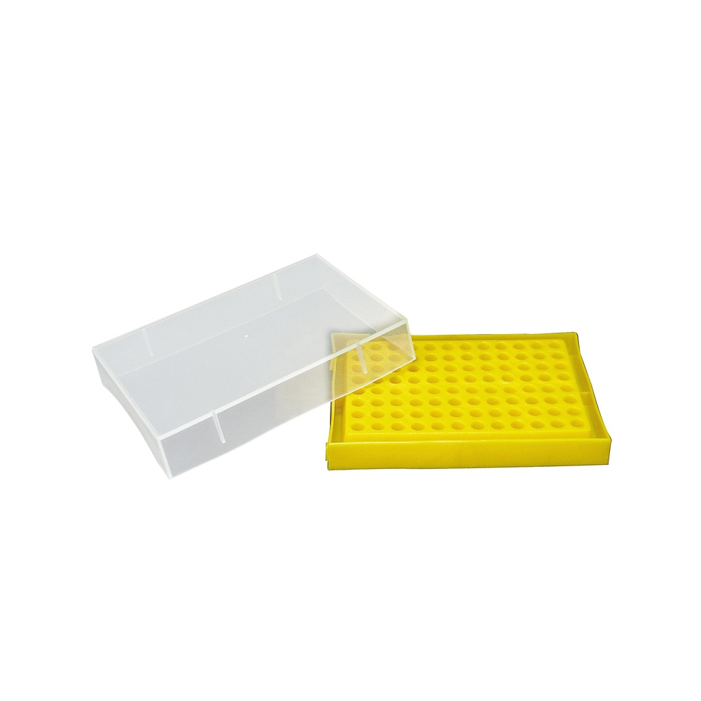 [454026] Boîte de stockage en polypropylène pour 96 microtubes