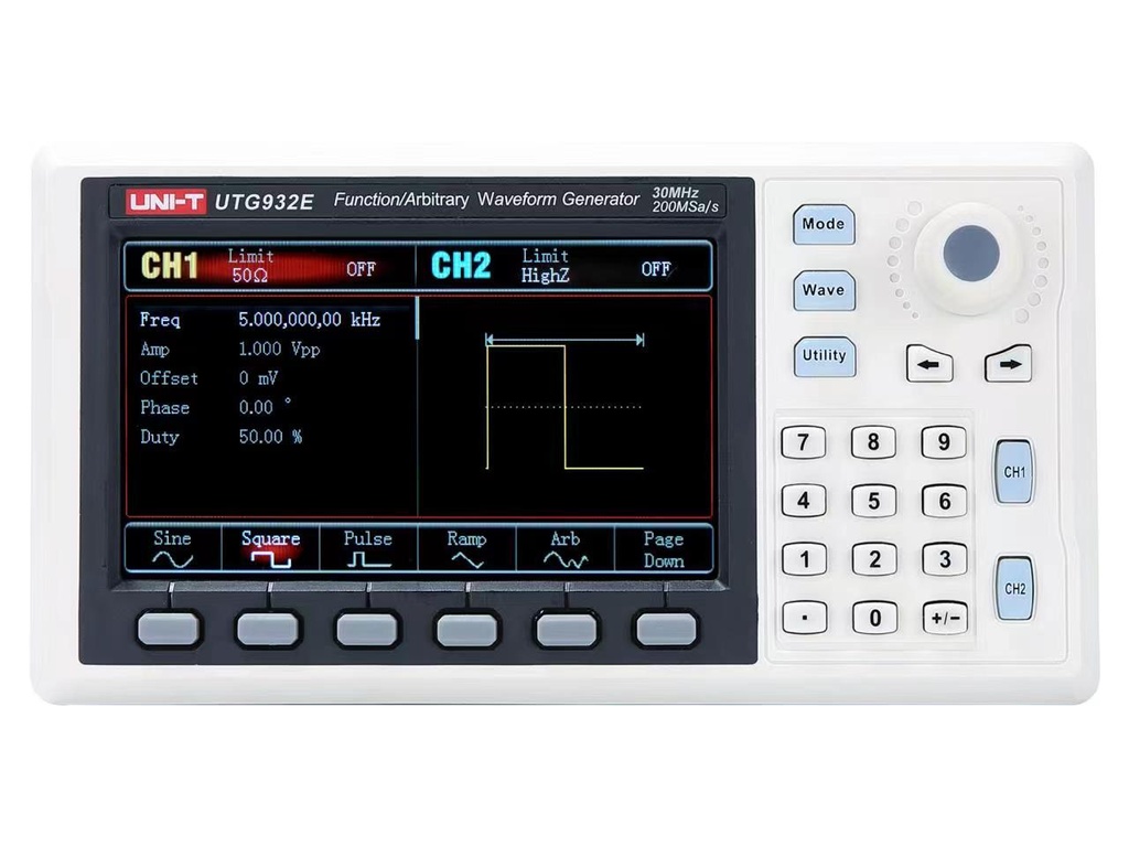 [#351023] Générateur de fonctions DDS avec écran 2 voies 1 µHz-30 MHz  Uni-T UTG932E