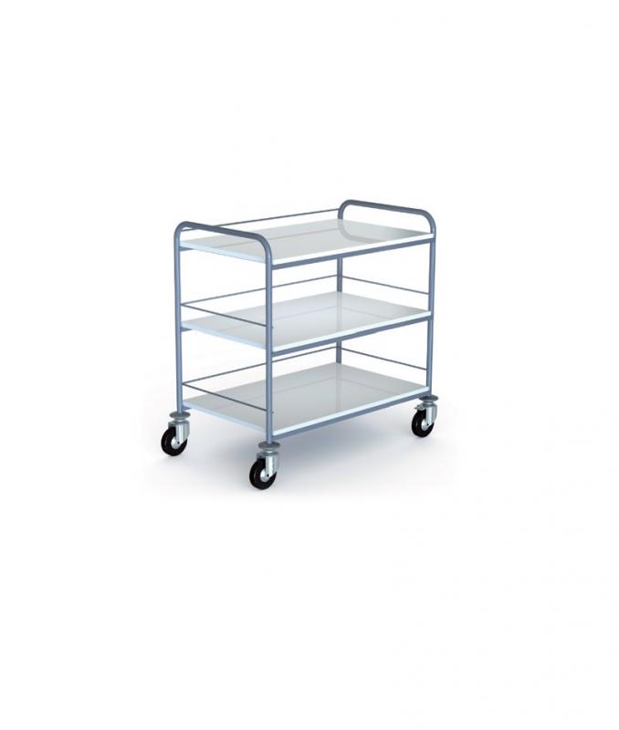 [252263-S66256] Chariot de laboratoire plateaux mélaminés (955x595 mm) grand modèle (2 plateaux)