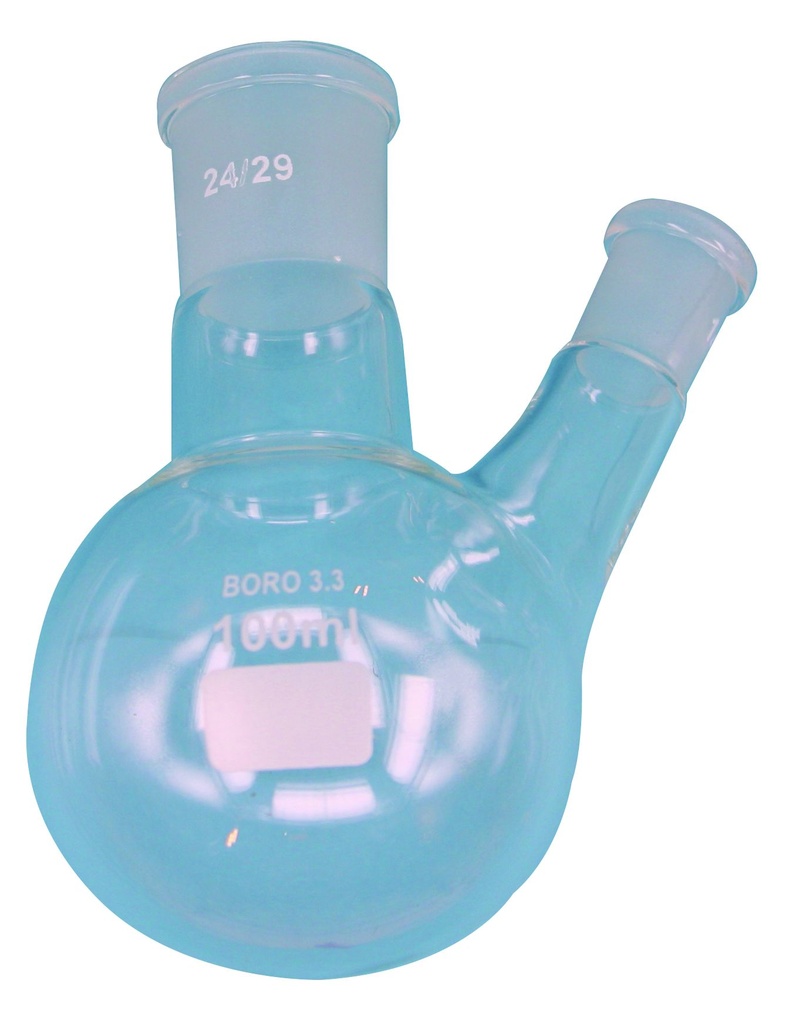 Ballon à deux cols et fond rond - 24/29 - 14/23 - 500 mL