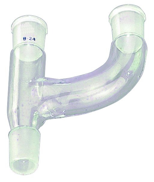 Adaptateur double en verre rodé - 14/23 - 19/26