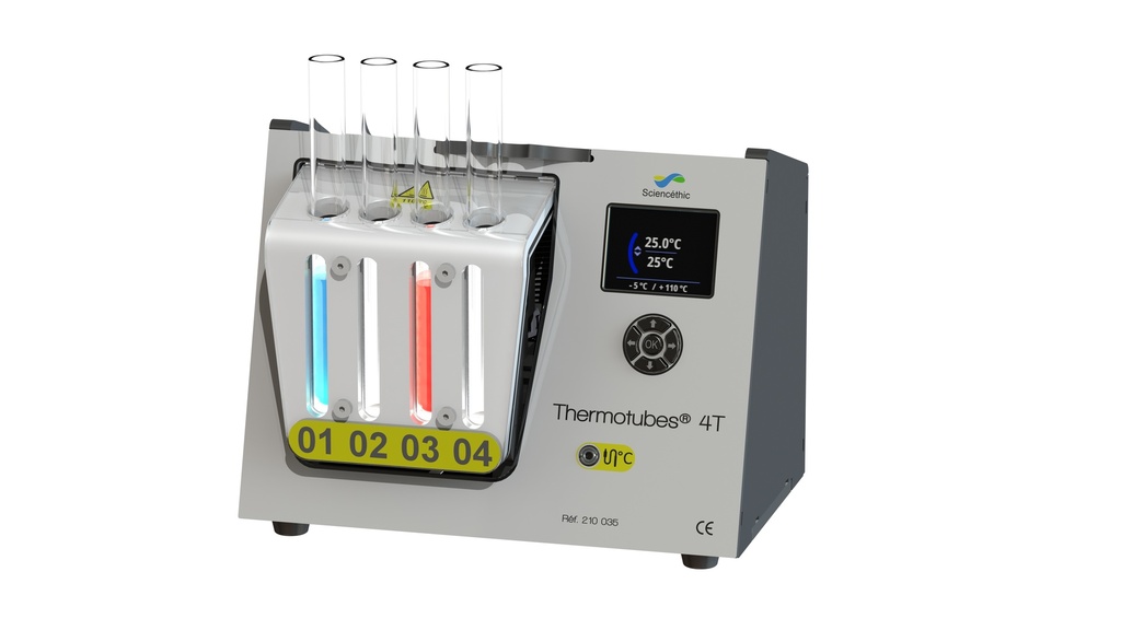 [210035-S03405] Thermotubes® transparent- Bain-marie sans eau (4 tubes - 1 zone de température)