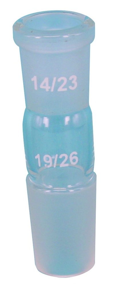 Adaptateur réducteur en verre rodé 19/26 vers 14/23