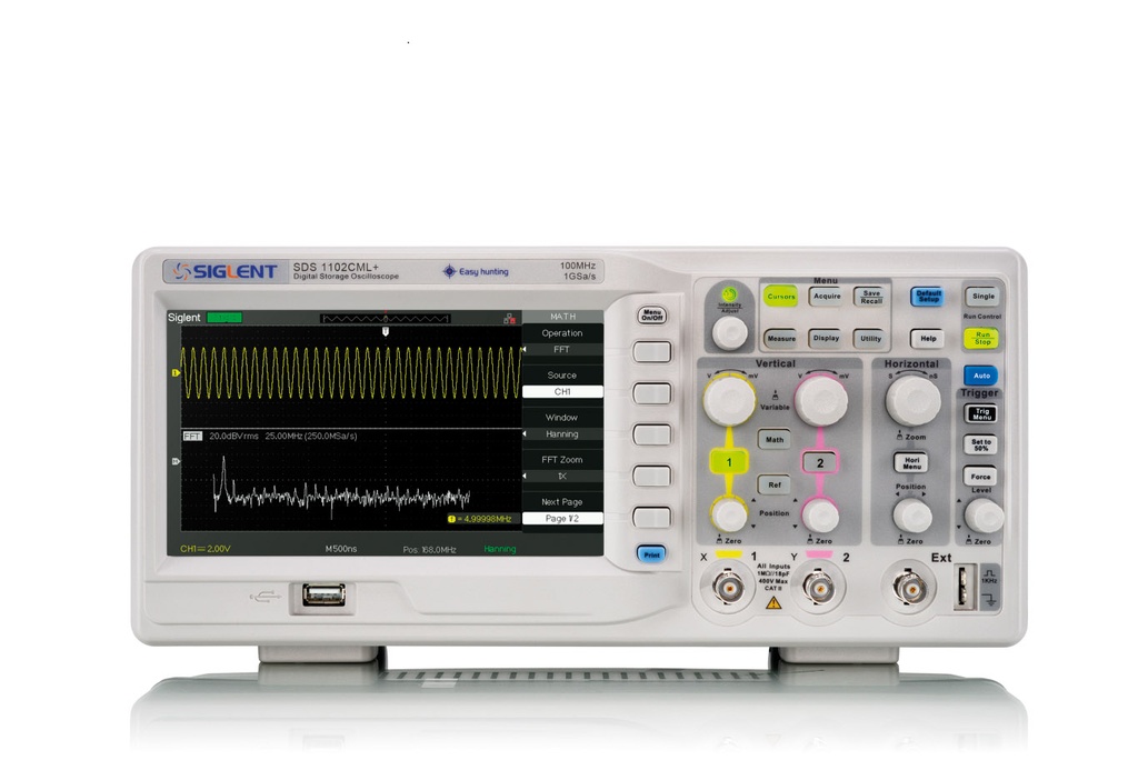 Oscilloscope 2 voies 100 MHz SDS1102CML+ SIGLENT
