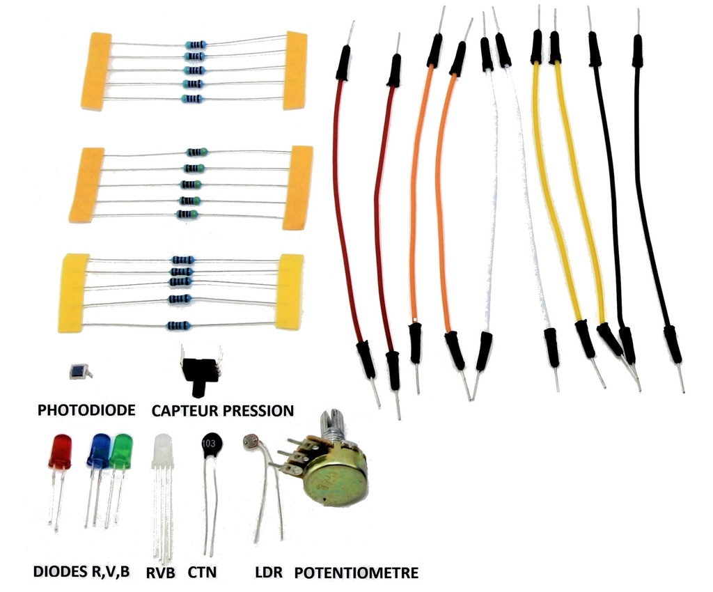 [651060] Lot de capteurs et composants Arduino™