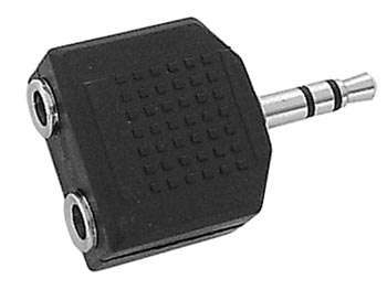 [#003046-S67433] Dédoubleur jack femelle 3.5 mm stéréo vers mâle 3.5 mm stéréo