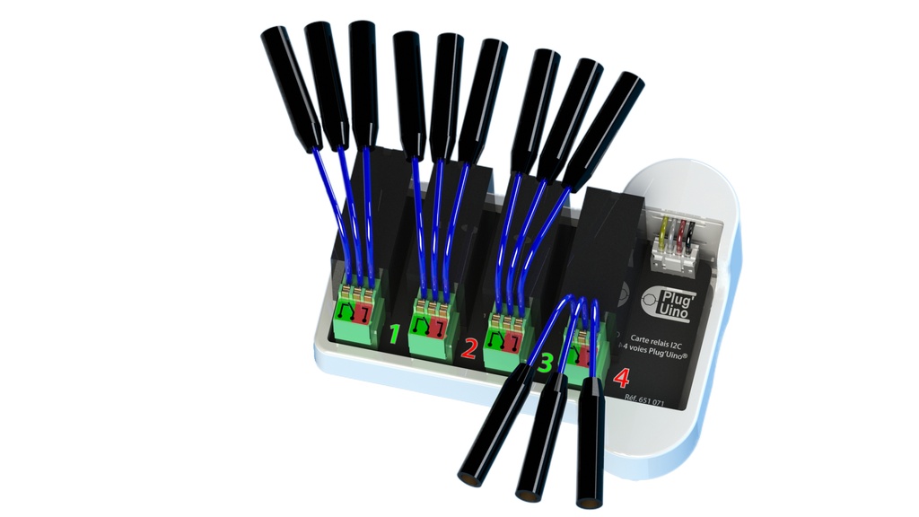 Module Plug'Uino® - Carte relais 4 voies