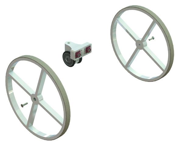 Montage mécanique décorable Plug'Uino® - Jeu de roues pour robot