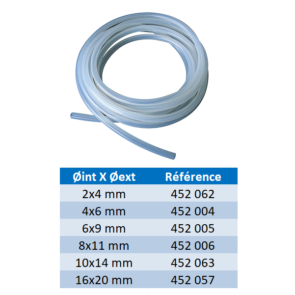 [452062-S02160] Tuyau en silicone - 5 m  (2 x 4 mm)