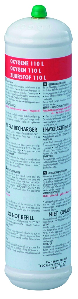 [925001] Dioxygène comprimé pur - 110 L