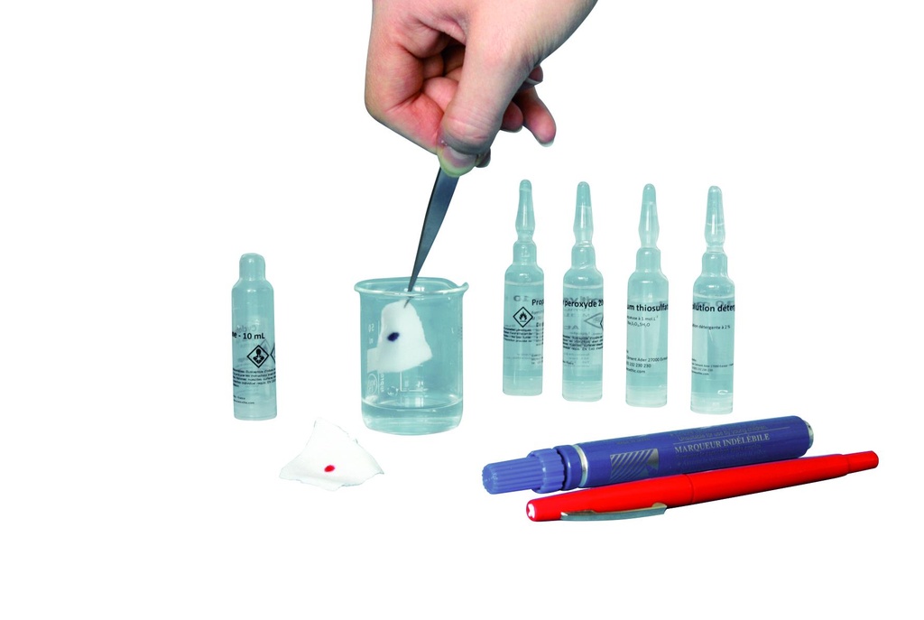 Kit de TP - Solvants et détachants (lot de 10)