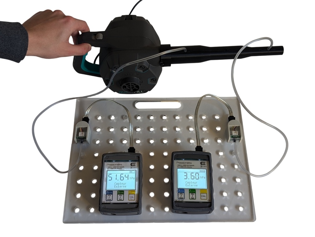 Maquette Bernoulli : mesure de débit d'air