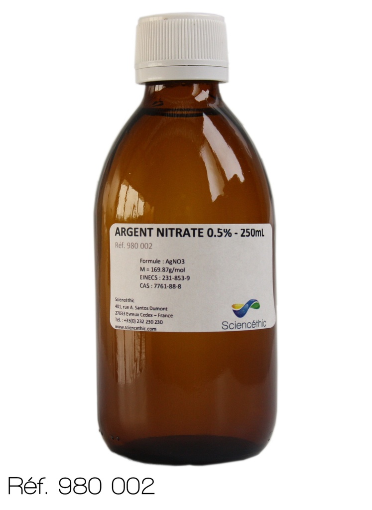 Argent nitrate solution 0.5 %  - 250 mL