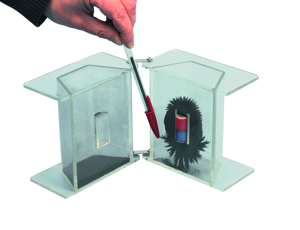 Spectre magnétique 3D et aimant droit