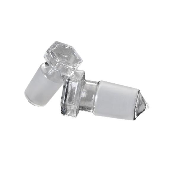 Bouchon hexagonal en verre à base pointue