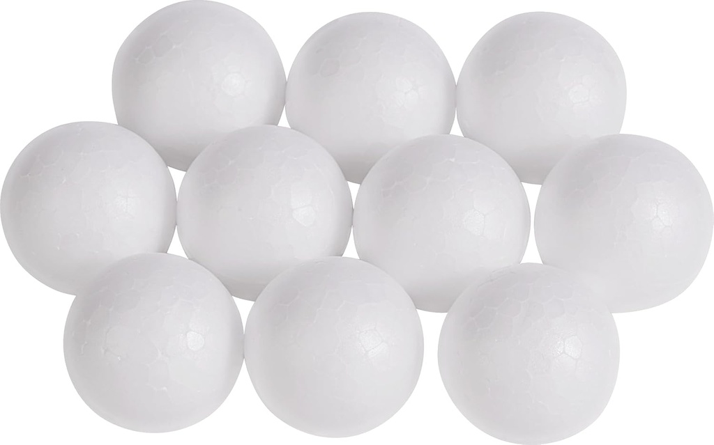 [#004188] Boules polystyrène Ø 30 mm pour simuler la Lune - Lot de 10