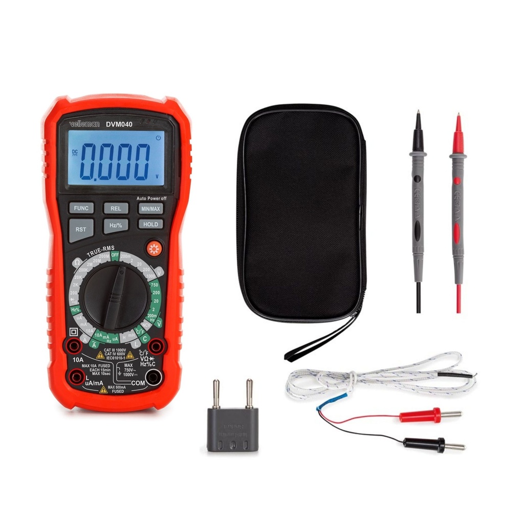[#340068] Multimètre à calibres manuels TRMS RLC DVM040