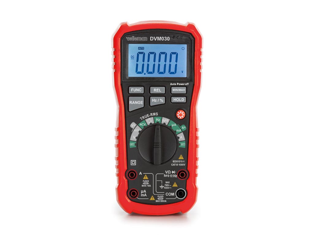[#340069] Multimètre à calibres automatiques TRMS DVM030
