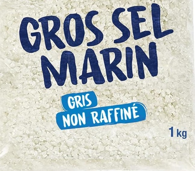 [910453] Gros sel marin gris non raffiné - 990 g