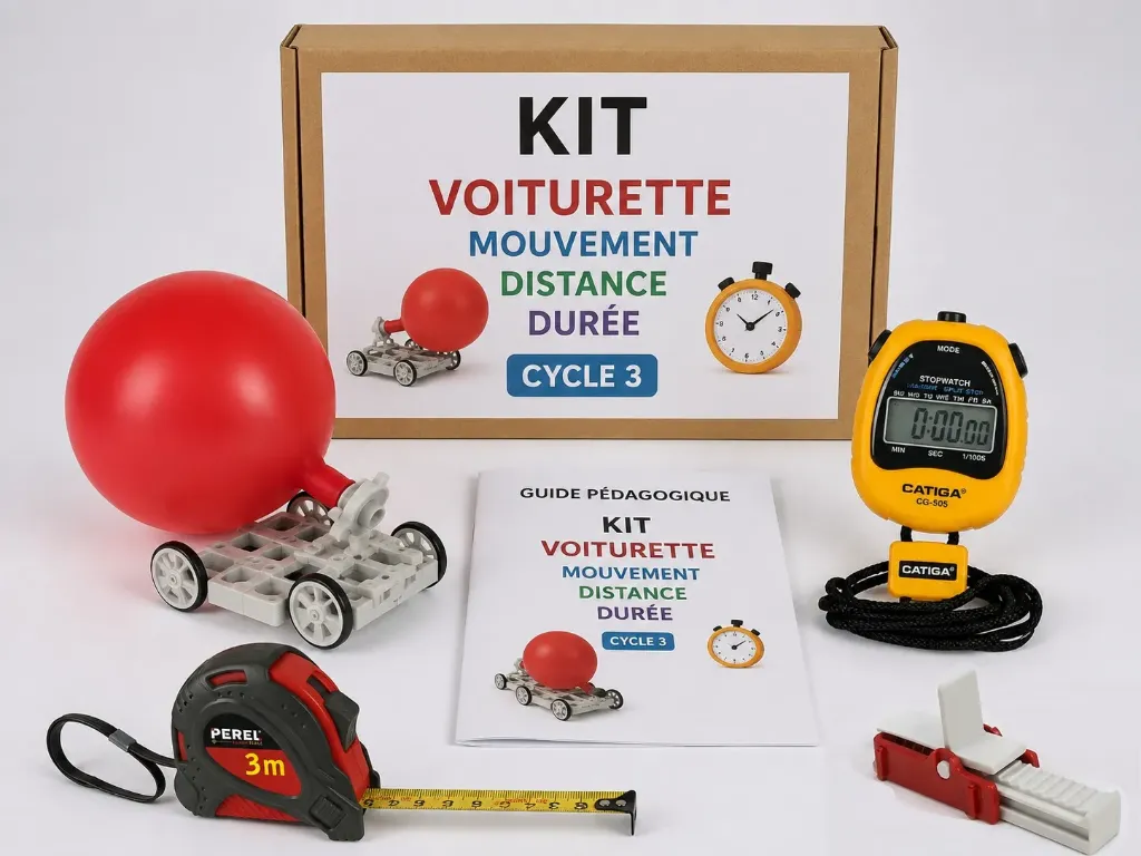[002184] Kit Voiturette - Mouvements, Distance, Durée - Sciences Cycle 3