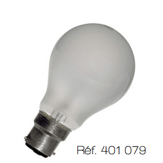 Ampoule tungstène - culot baïonnette B22 - 12 V 