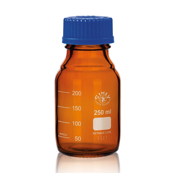 [505128-S63185] Flacon gradué ambré VB 3.3 à col GL45 - Simax® (250 mL)