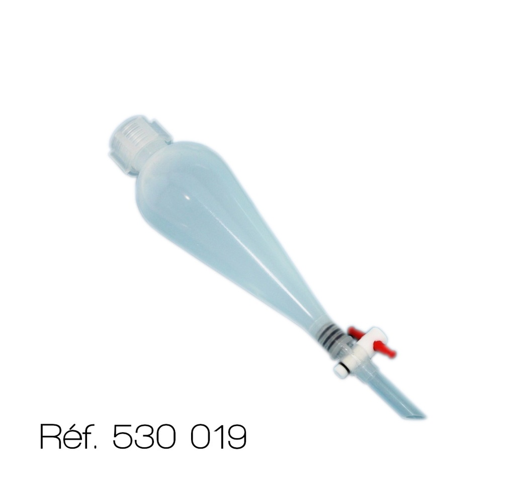 [#530019-S57001] Ampoule à décanter conique en polypropylène (100 mL)