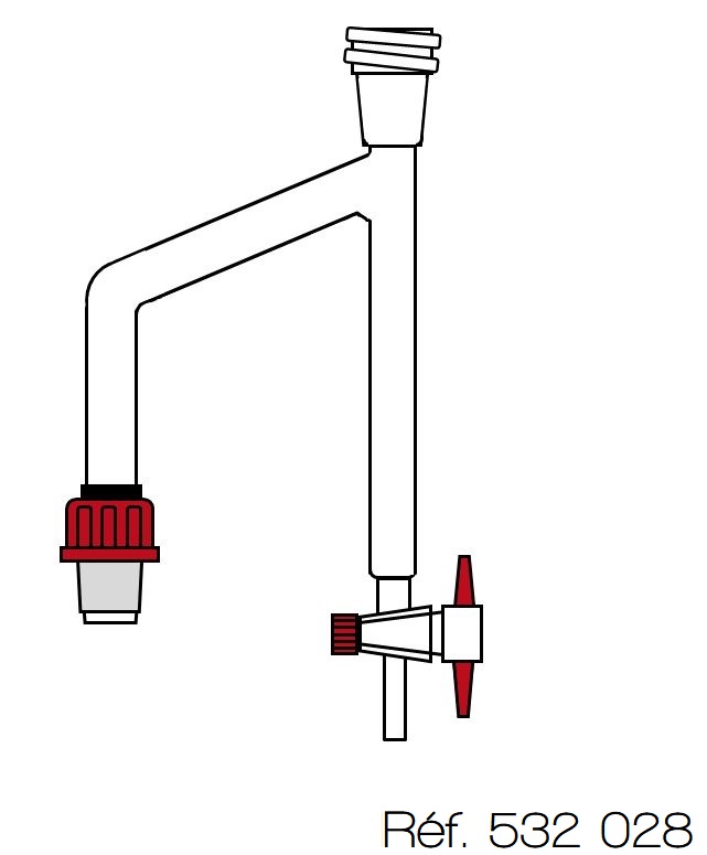 Appareil de Dean et Stark rodé avec robinet VB 3.3