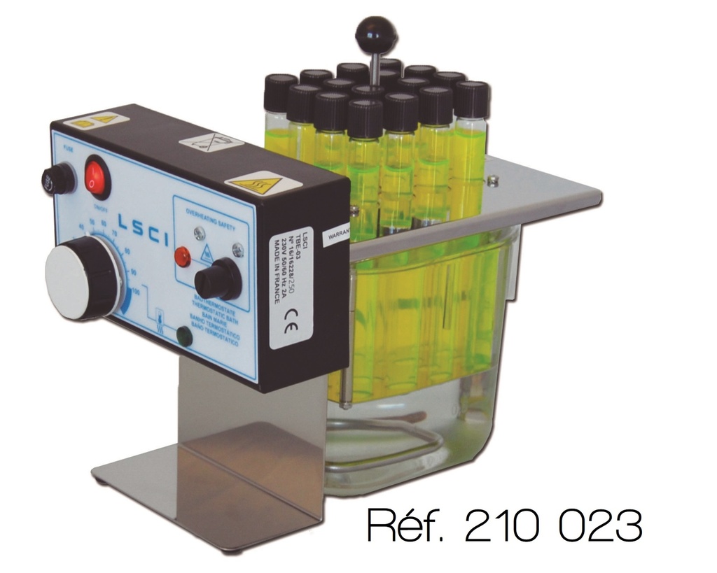 [#210023-S65069] Bain-marie transparent à régulation analogique TBE LSCI (2 L)