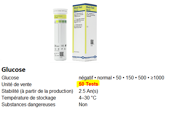 Bandelettes de test d'espèces chimiques en solution