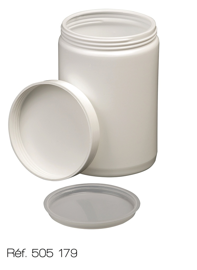 [#505179] Bocal opaque à col large en PEHD   (60 mL - 57x45 mm)