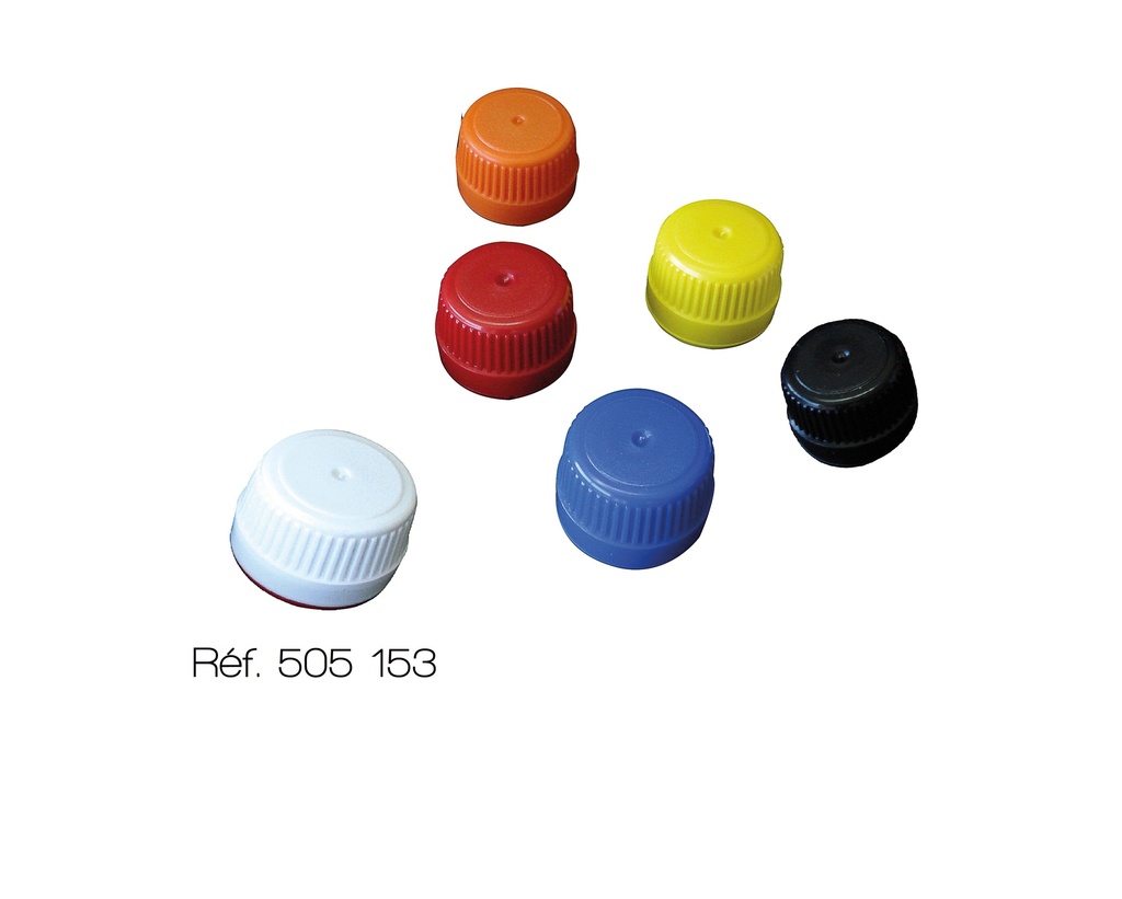 [#505153] Bouchons à vis en polyéthylène PP28 - Lot de 20 (Blanc)