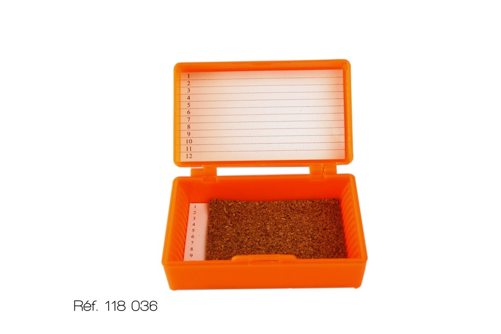 [118036] Boîte de rangement en plastique pour préparations microscopiques (10)