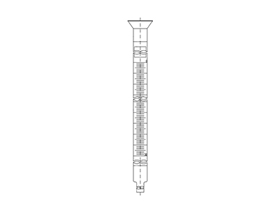 Burette de Mohr démontable avec robinet en PTFE
