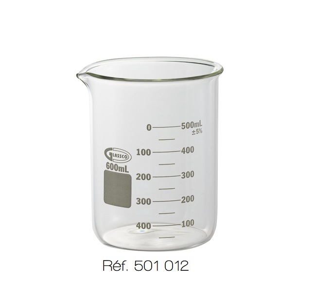 [#501012-S64730] Bécher VB 3.3 pour usage intensif - forme basse - Glassco® (250 mL)