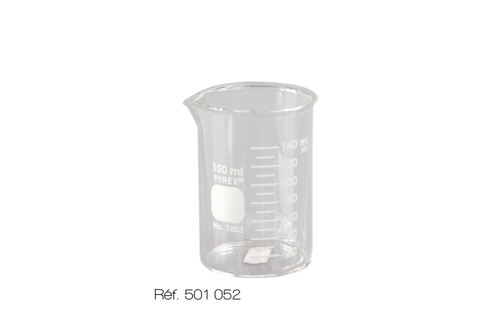 [#501052-S60000] Bécher pour usage intensif - forme basse - Pyrex® (150 mL)
