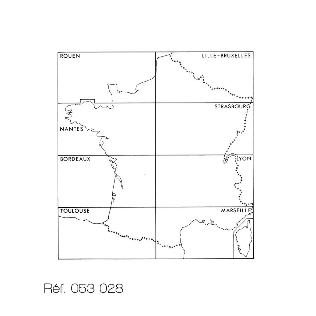 [053028] Carte des gîtes minéraux de France (Feuille de Bordeaux)